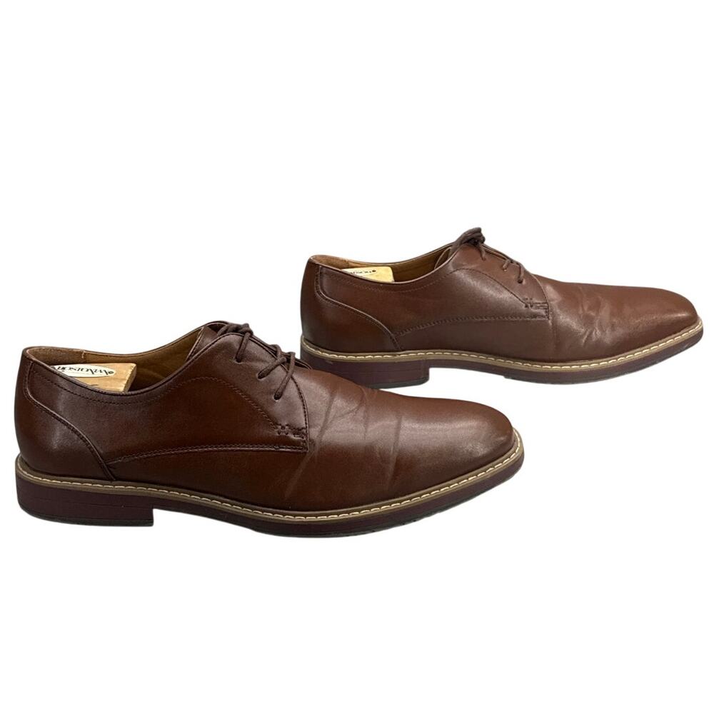 Nunn Bush Brown Faux Leather Classic Lace Up Oxford Dress Shoes Men 11.5 - Picture 4 of 10